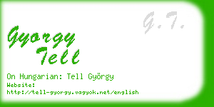 gyorgy tell business card